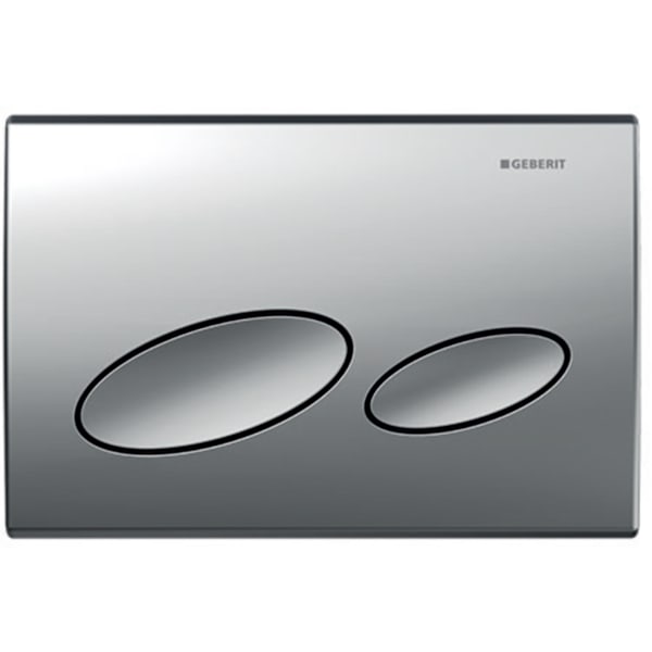 Geberit flush plate Kappa20 for dual flush: matt chrome-plated