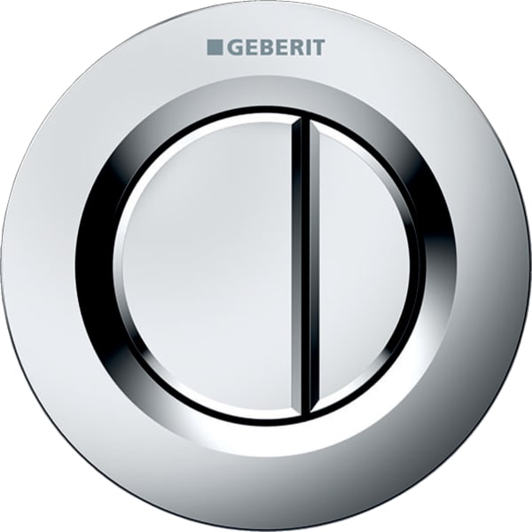 Geberit remote flush actuation type 01, pneumatic, for dual flush, for Sigma concealed cistern 8 cm, concealed actuator: matt chrome-plated