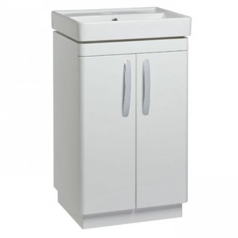 Compass 500 Freestanding Unit & Basin - Gloss White
