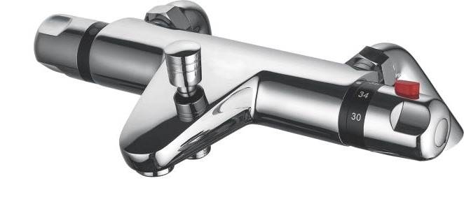 Thermostatic Deck Mounted Bath Shower Mixer – with pillars