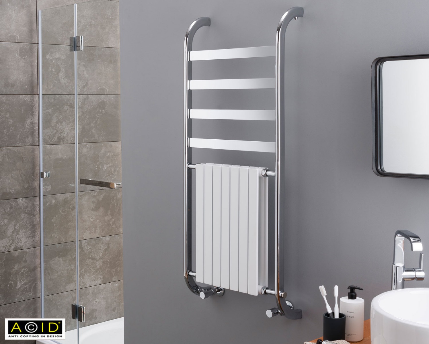 Contemporary Décor Harmonique Towel Rail Heating-Chrome 1200x500