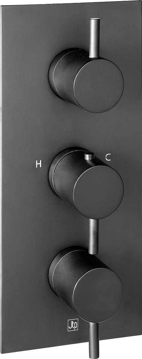 VOS Thermostatic Concealed 2 Outlet Shower Valve, Vertical