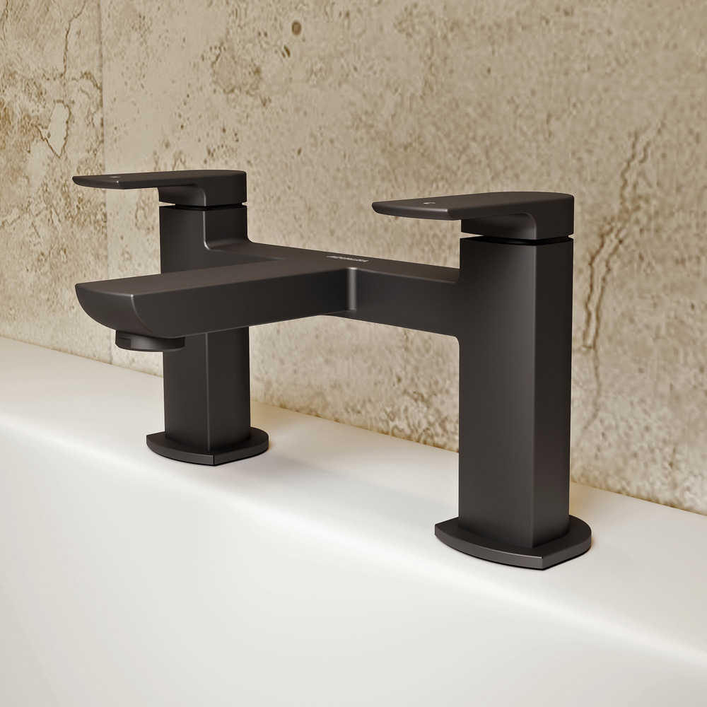 Downtown Taps - Matt Black, Bath Deck Filler