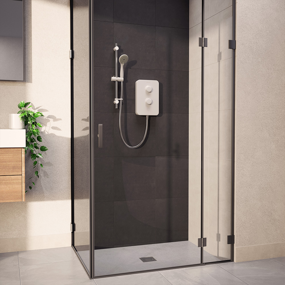 E2 Electric Shower - White