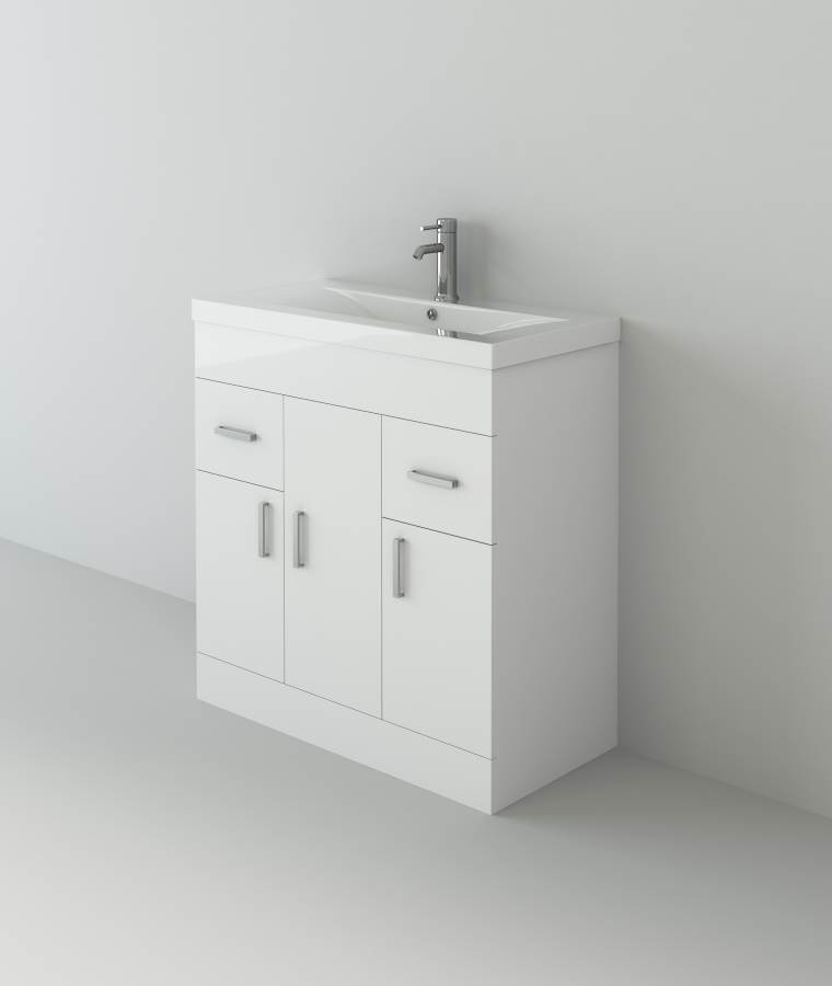 Venus 800 White FS Unit and Mid-Edge Basin