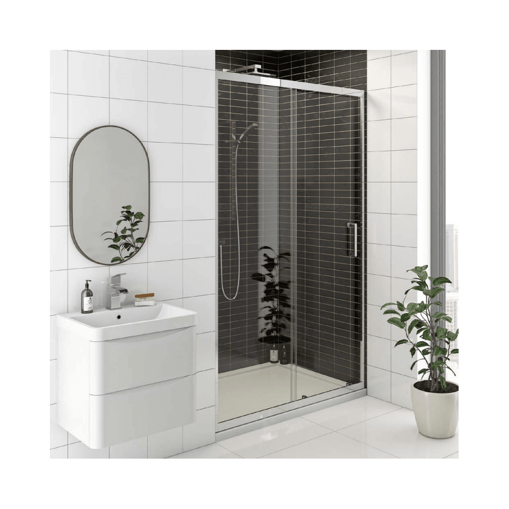 KV8 Sliding Shower Door 1400mm