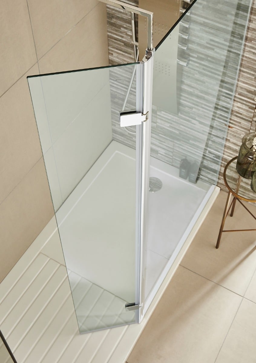 KV8 Hinged Wetroom Screen 300x2000mm