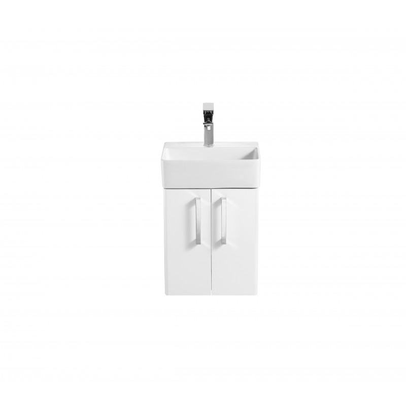 ELE400W Elite wall mounted unit (2 Door) & ceramic basin - 400mm (ELE400W)