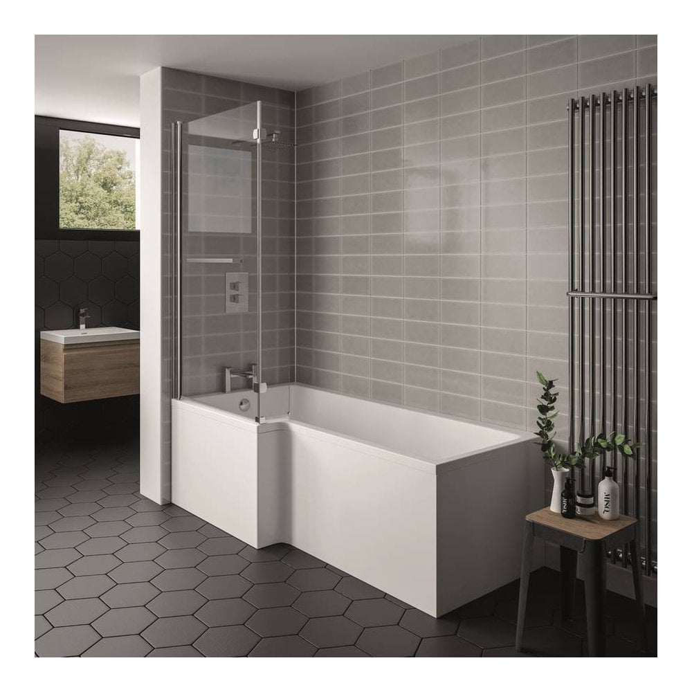 Elite 1600mm L Shaped Bath R/H With Legs