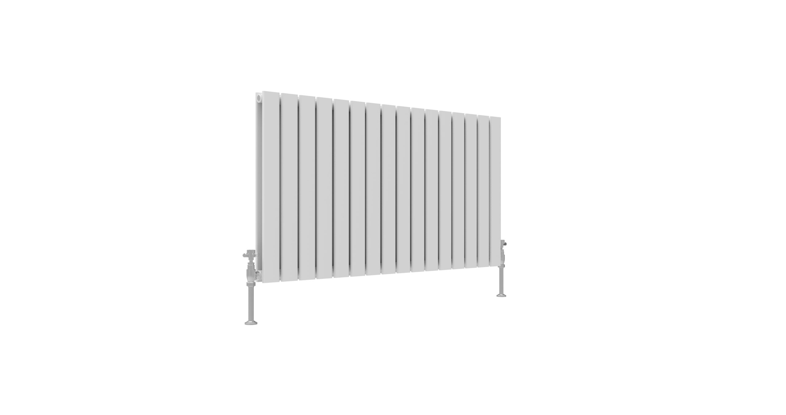 JTP - ENZO WHITE FLAT DOUBLE ROOM RADIATOR HORIZONTAL 600X1212