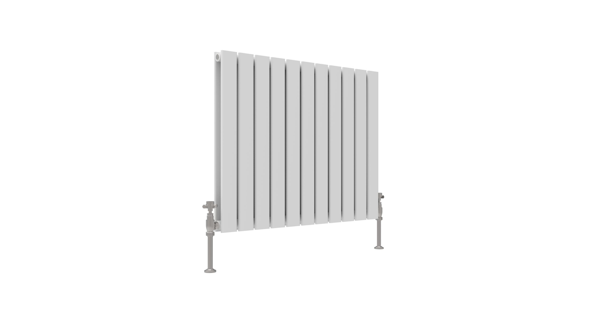 JTP - ENZO WHITE FLAT DOUBLE ROOM RADIATOR HORIZONTAL 600X832