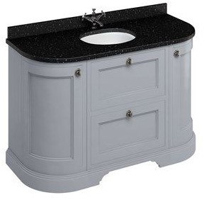 Freestanding 1340 Curved Vanity Unit With Drawers