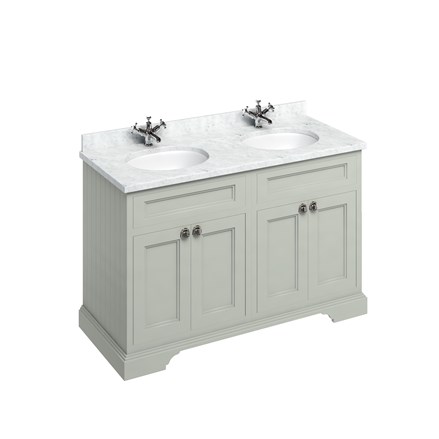 Freestanding 1300 Vanity Unit With Doors -Dark Olive