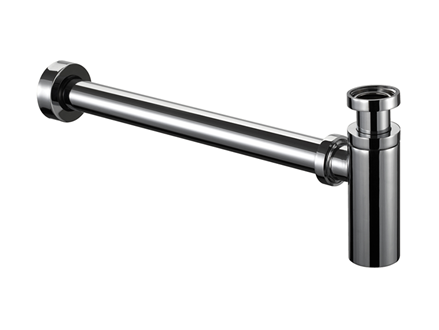 Flat bottom basin bottle trap