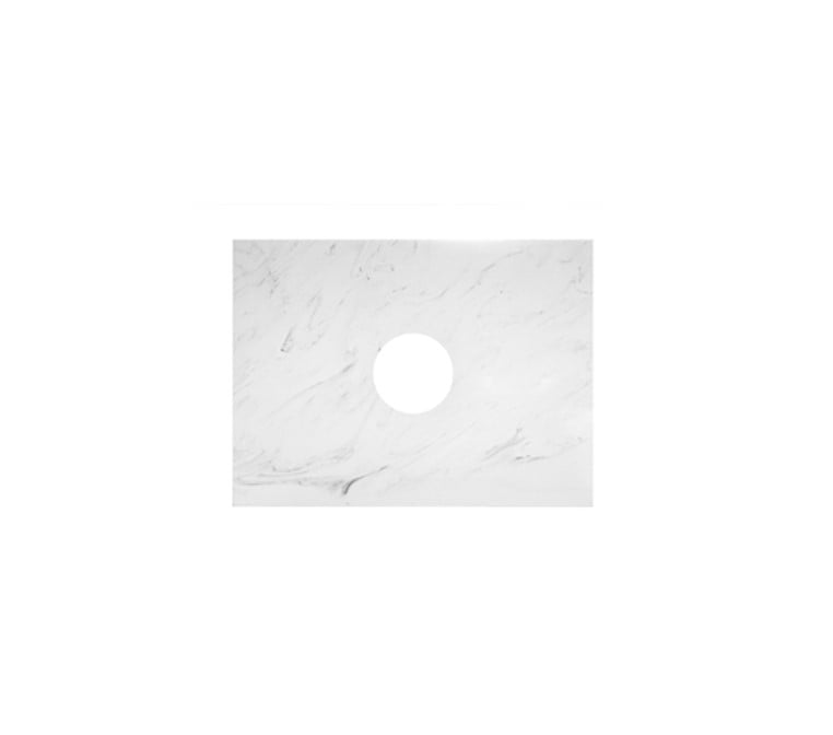 Purity 606x463mm Solid Surface Worktop White Marble