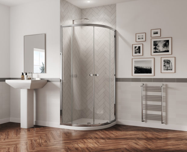 GB 5 Quadrant Door 1200 x 900mm Chrome