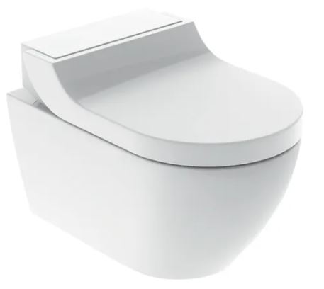 Geberit AquaClean Toilet Set Tuma Comfort Wall Hung Black Glass