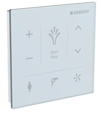 Geberit Wall-mounted control panel for Geberit AquaClean: white glass