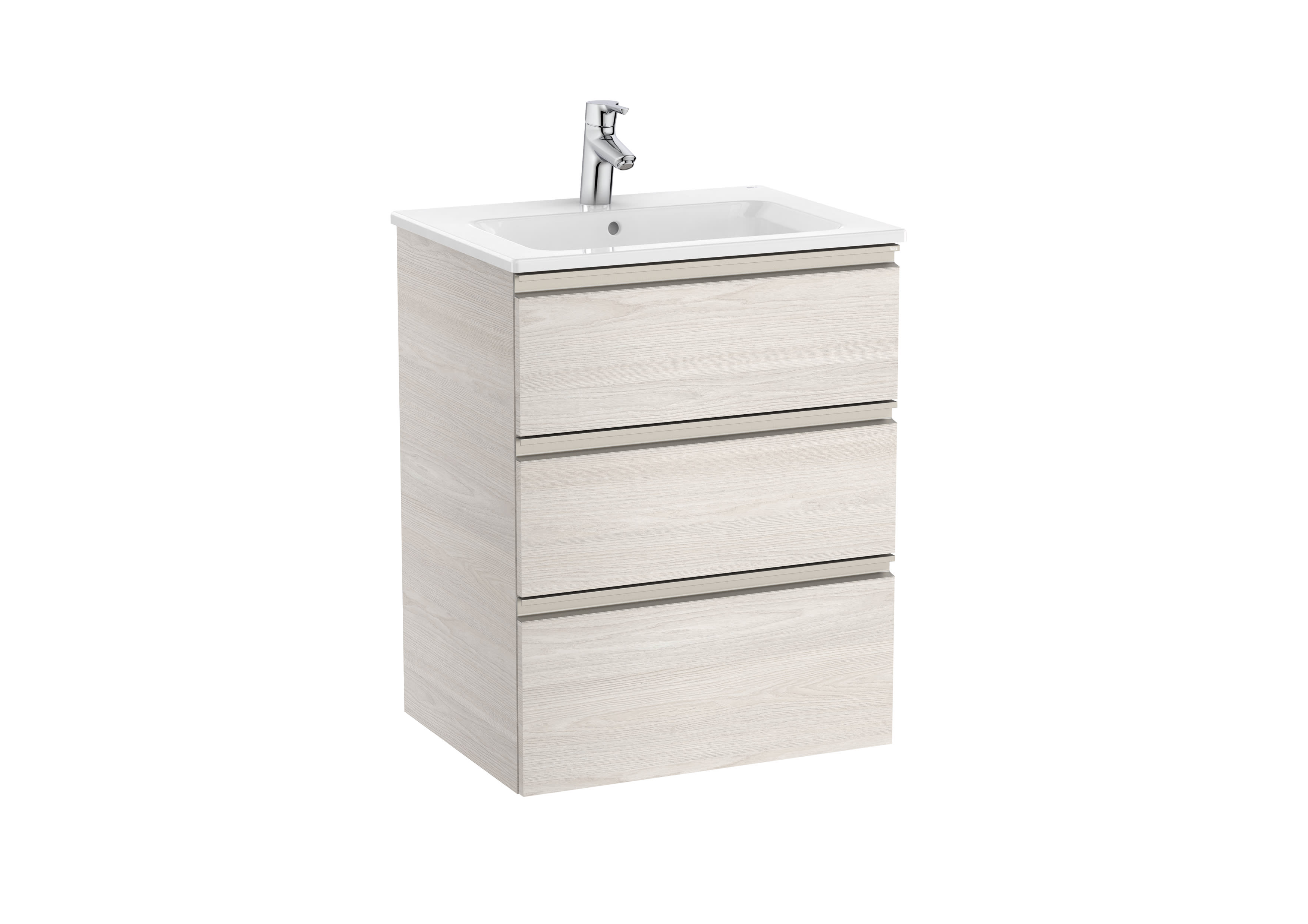 Vanity unit with 3 drawers and basin - Nordic Ash