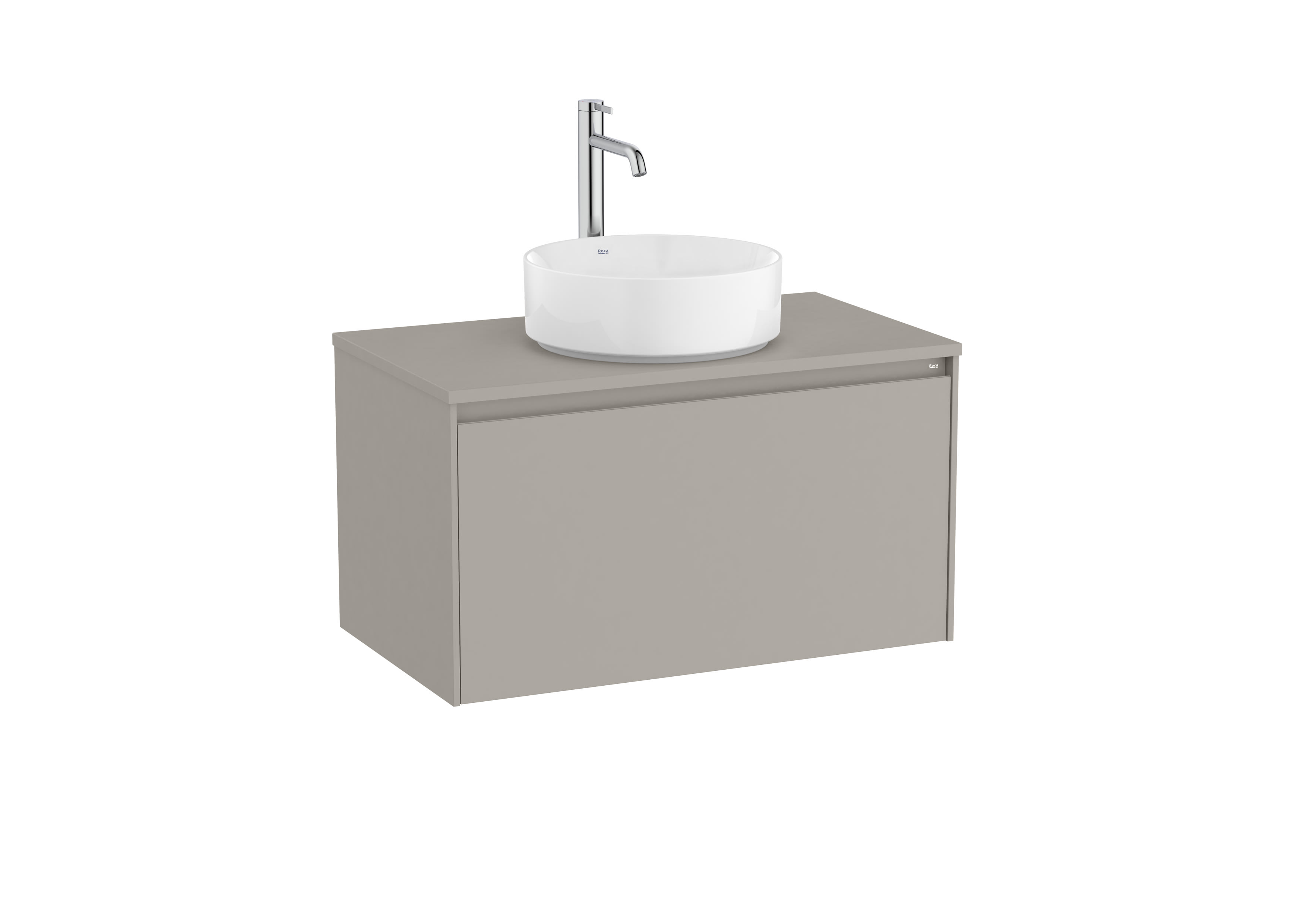 Base unit for countertop basin with one drawer - Sand Grey