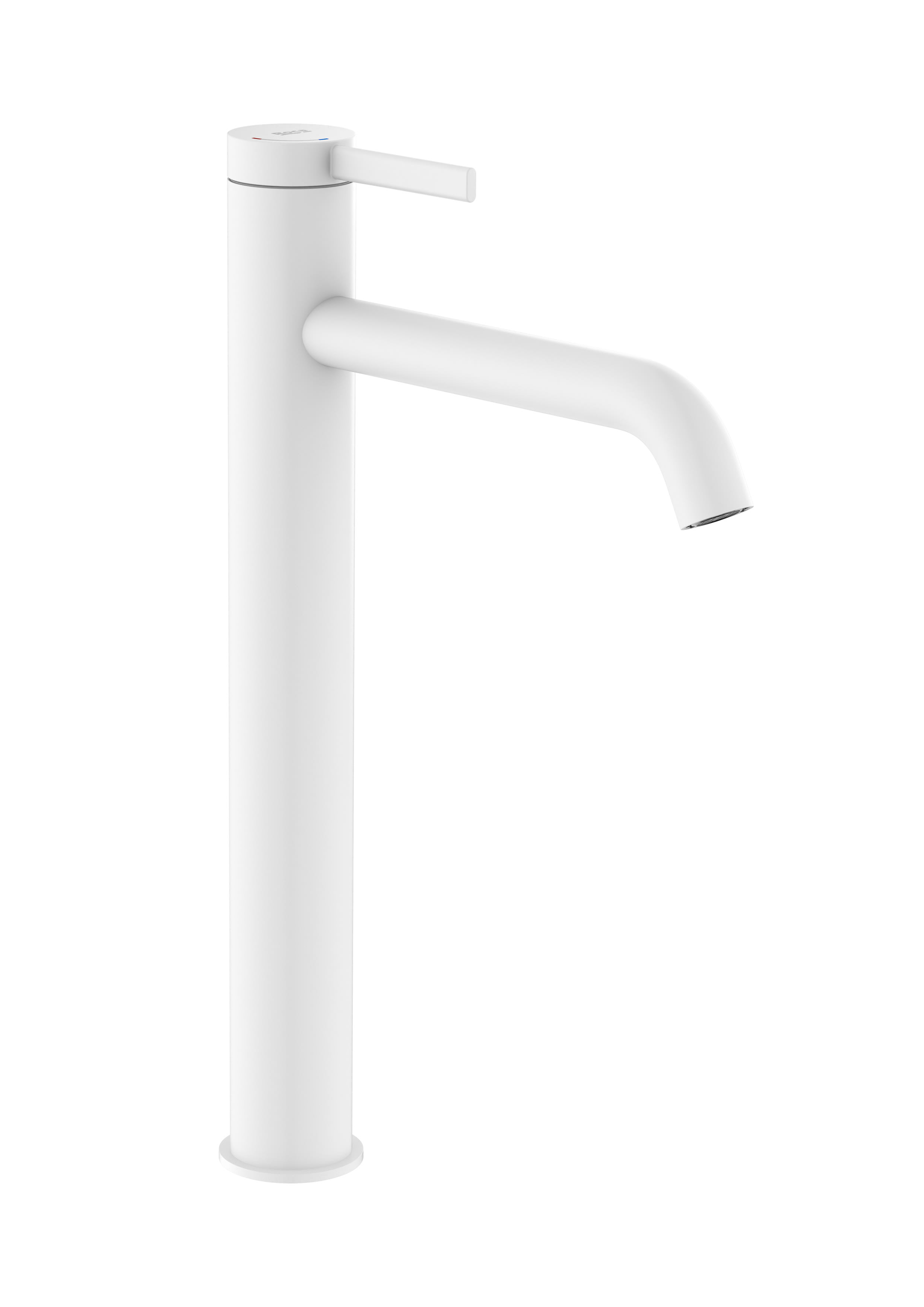 Basin mixer extended height smooth body with click clack waste