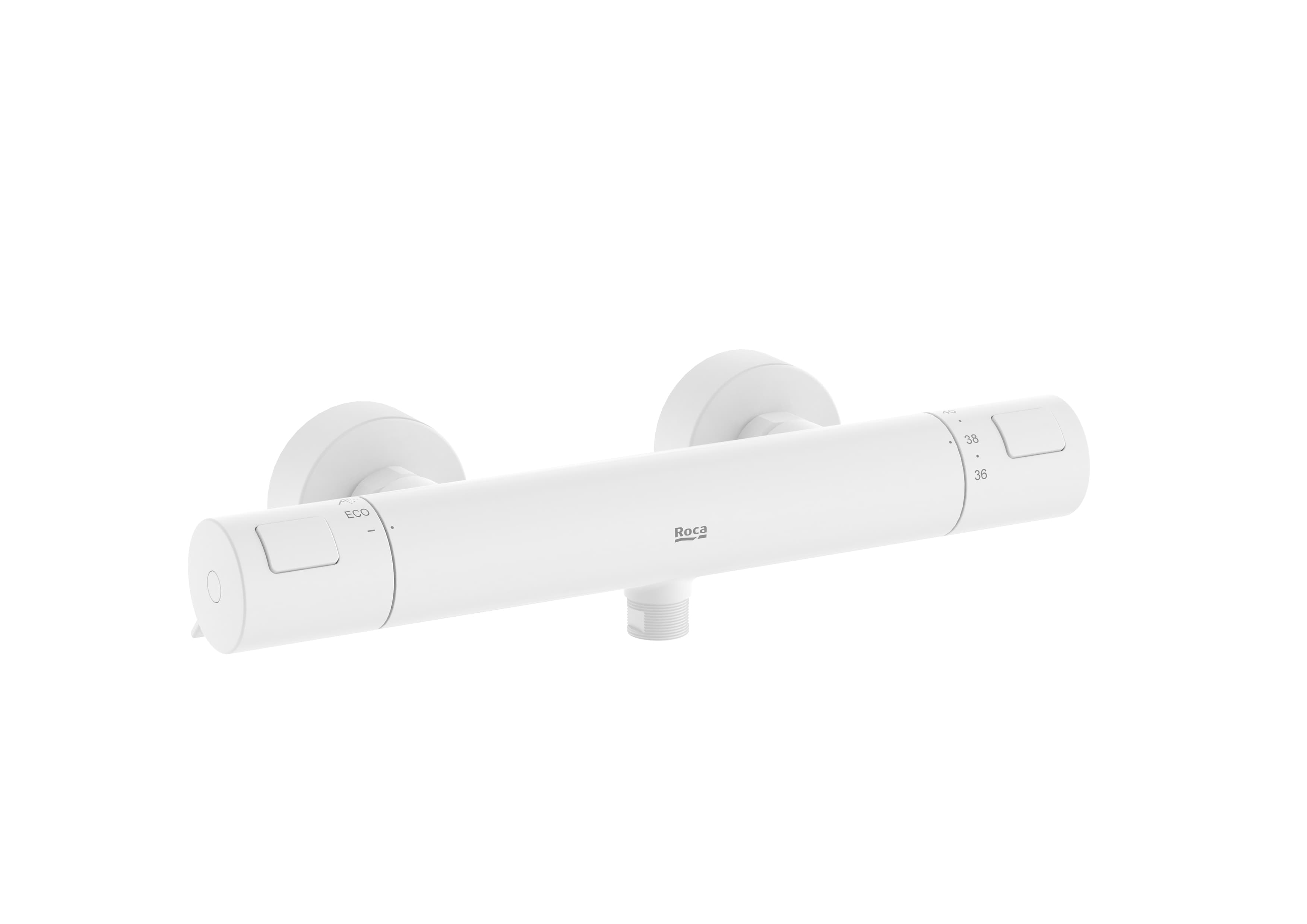 Wall-mounted thermostatic shower mixer - Matt White