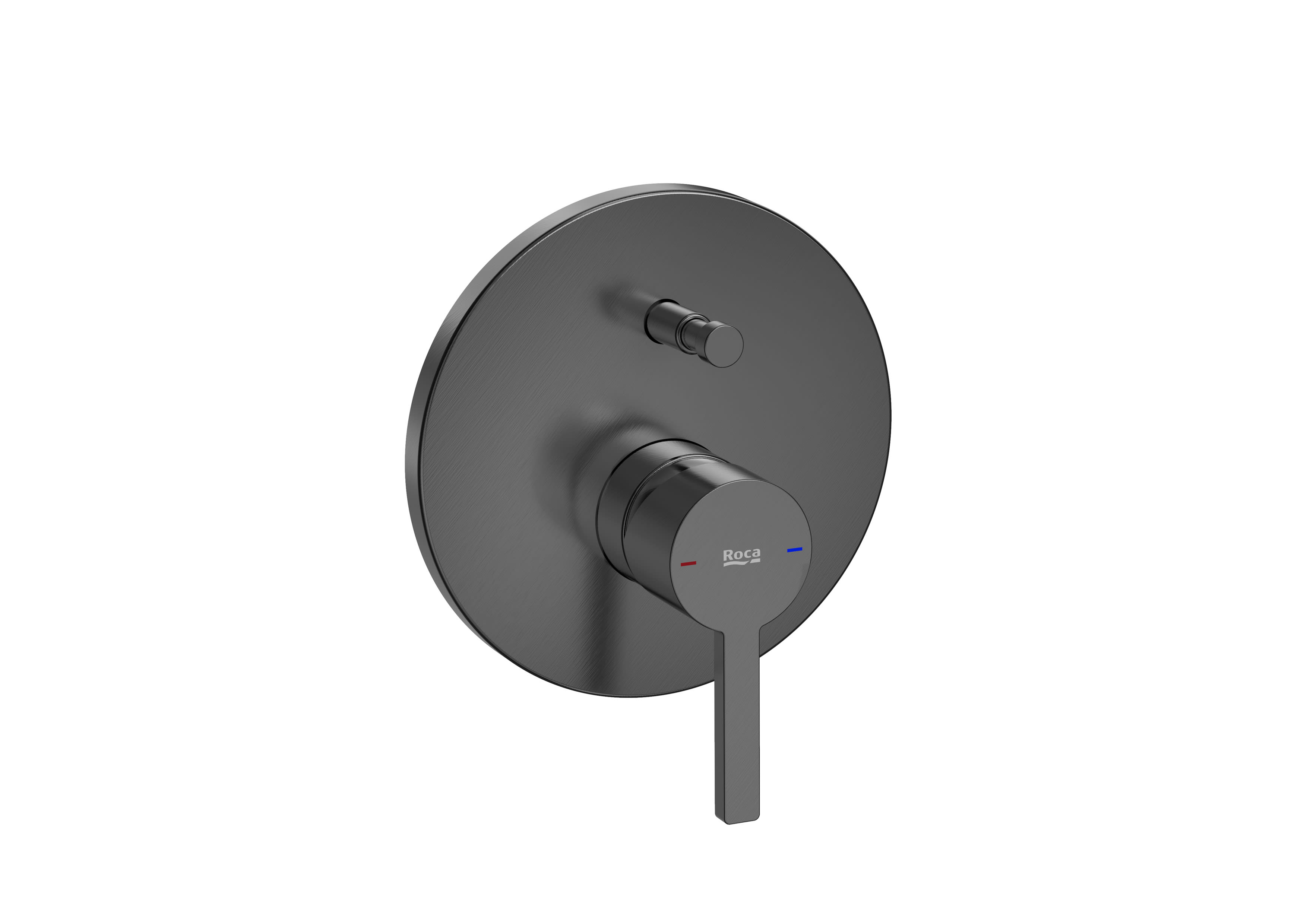 Built-in bath-shower mixer with automatic diverter and 2 outlets Required: RocaBox A525869403 - Brushed Titanium Black