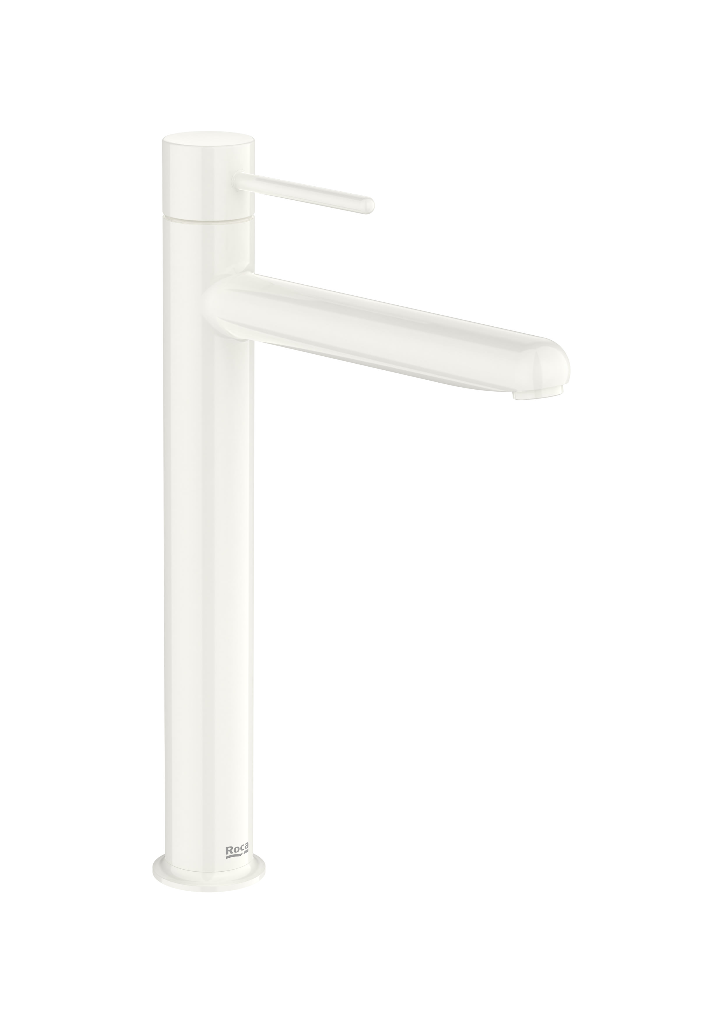 Basin mixer smooth body with Pin handle. XL-SIZE - Glossy White