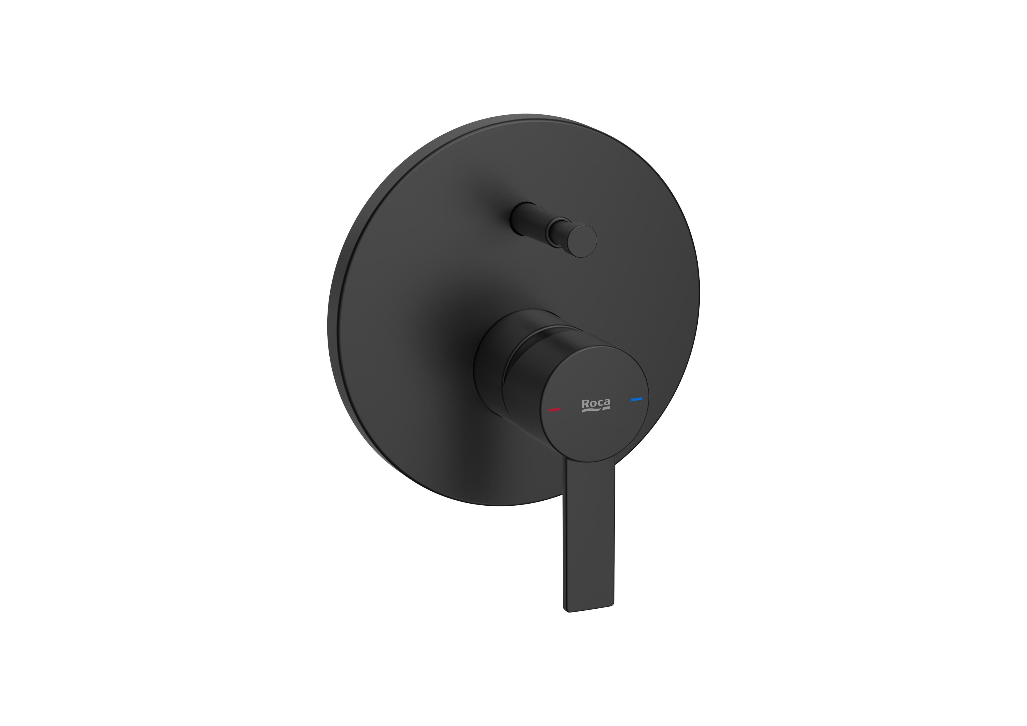 Built-in bath-shower mixer (2 ways) - Matt Black