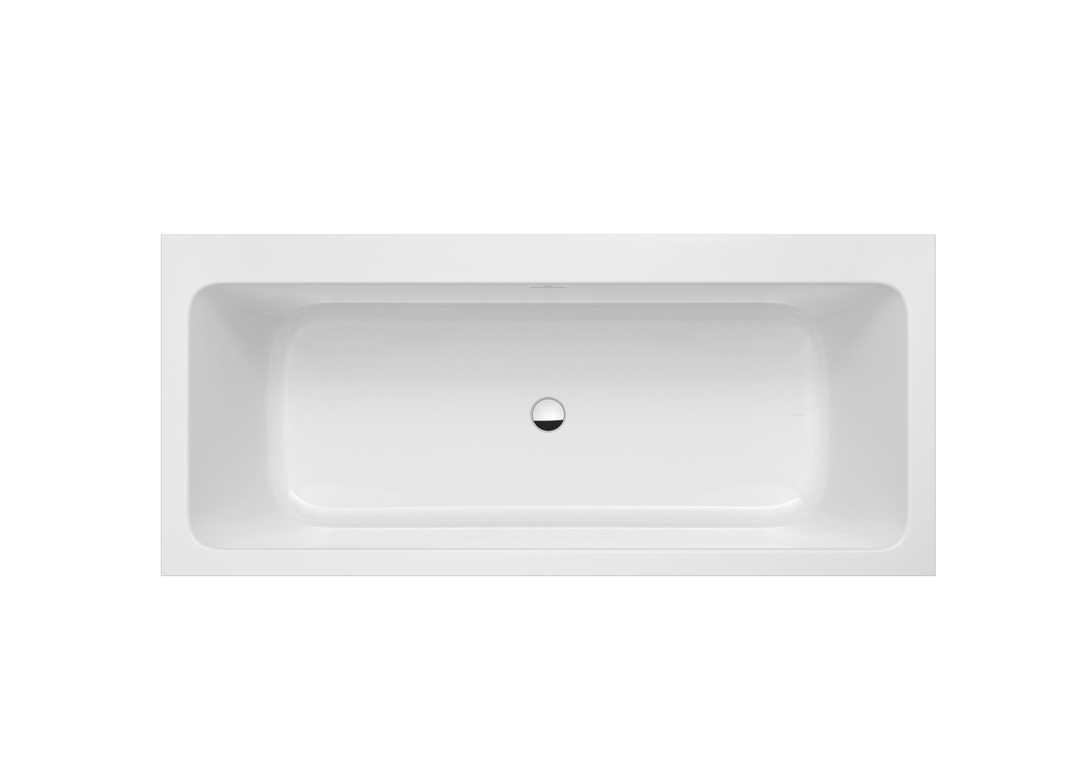 Rectangular drop in Stonex® bathtub. Includes click-clack drain