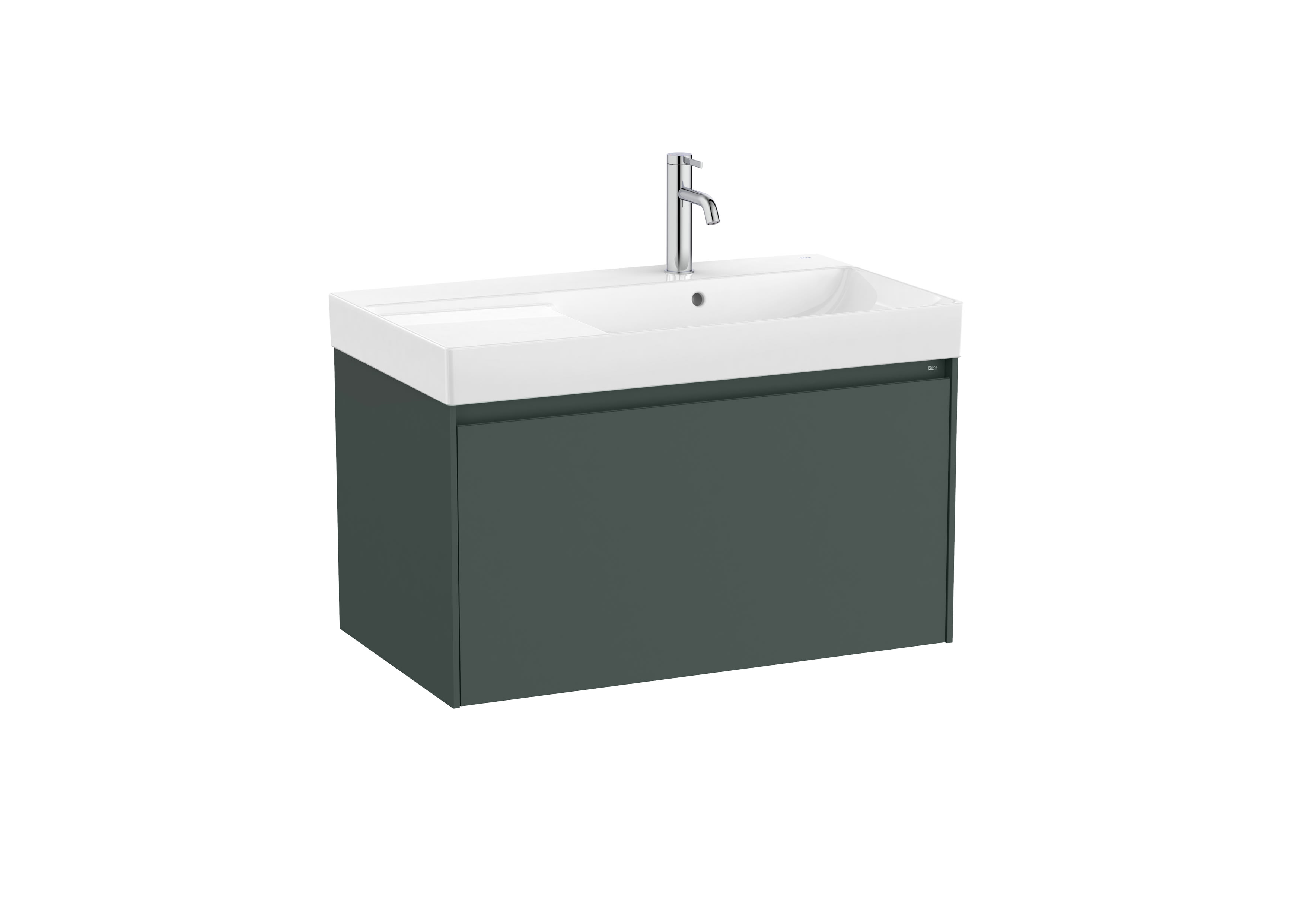Unik (base unit with one drawer and right hand basin) - Matt Green