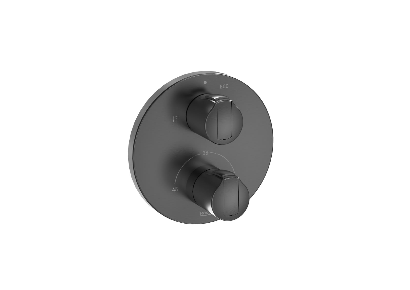Built-in bath-shower mixer - Brushed Titanium Black