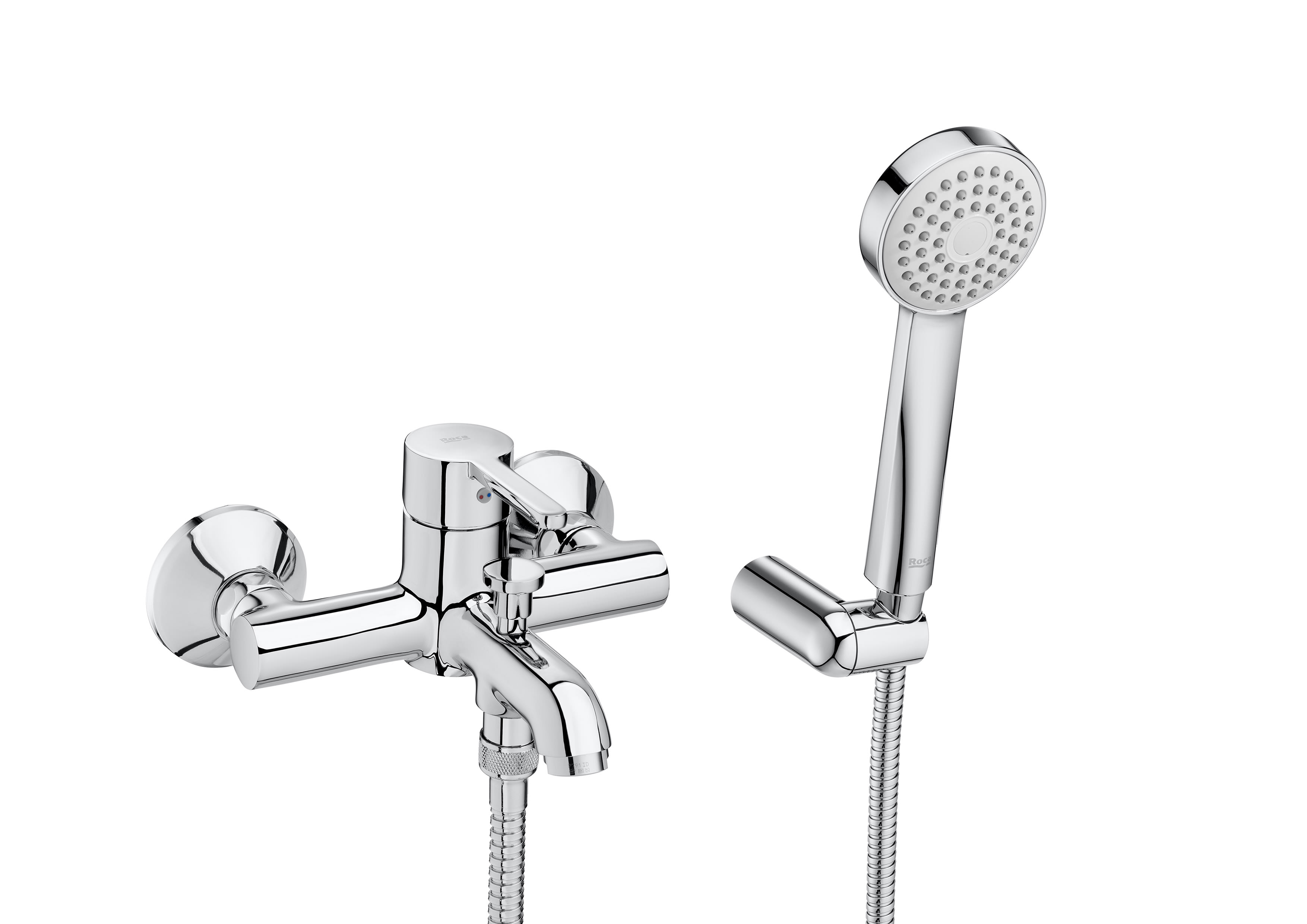Wall mounted bath shower mixer with hand shower