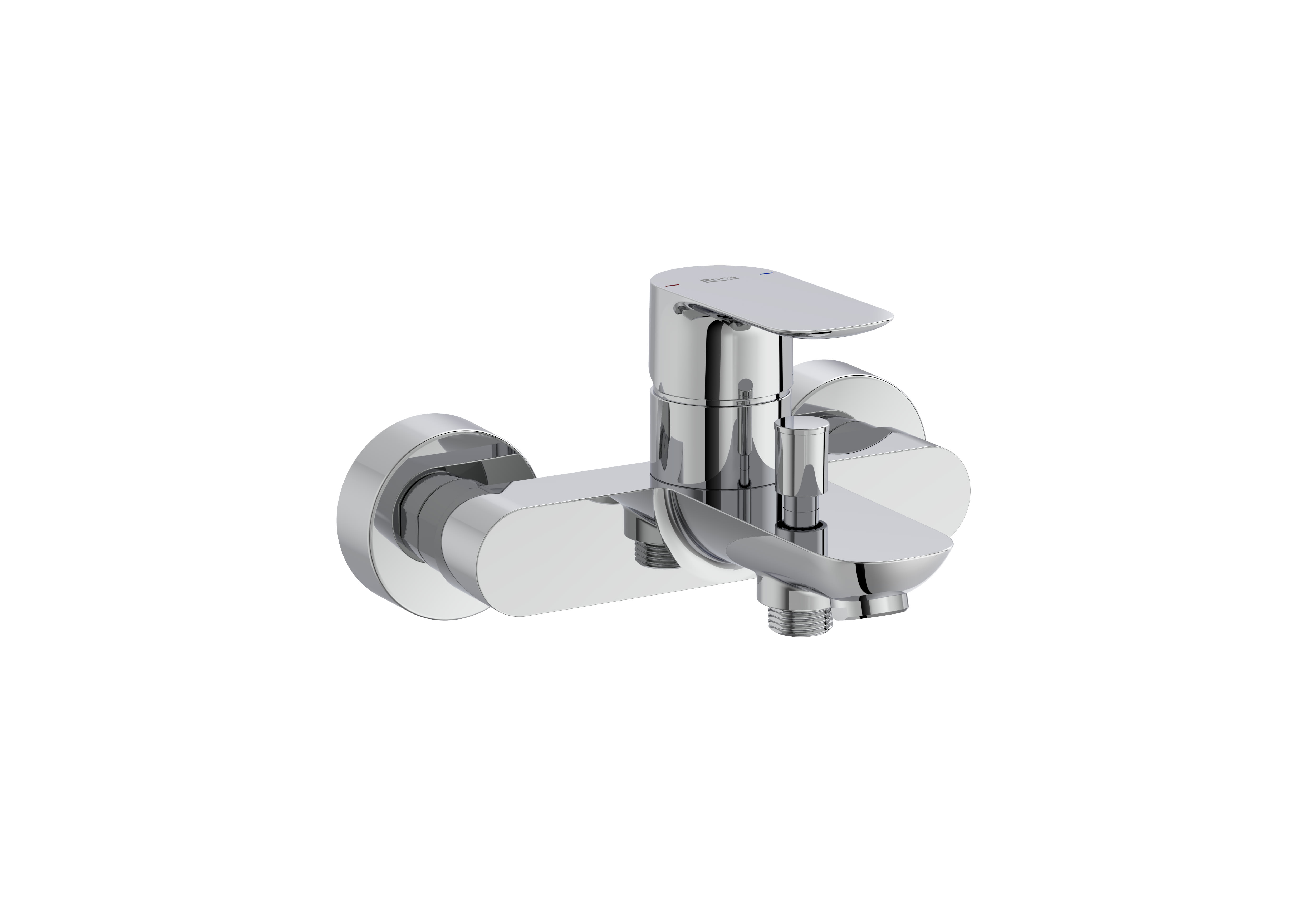 Wall-mounted bath-shower mixer - Chrome