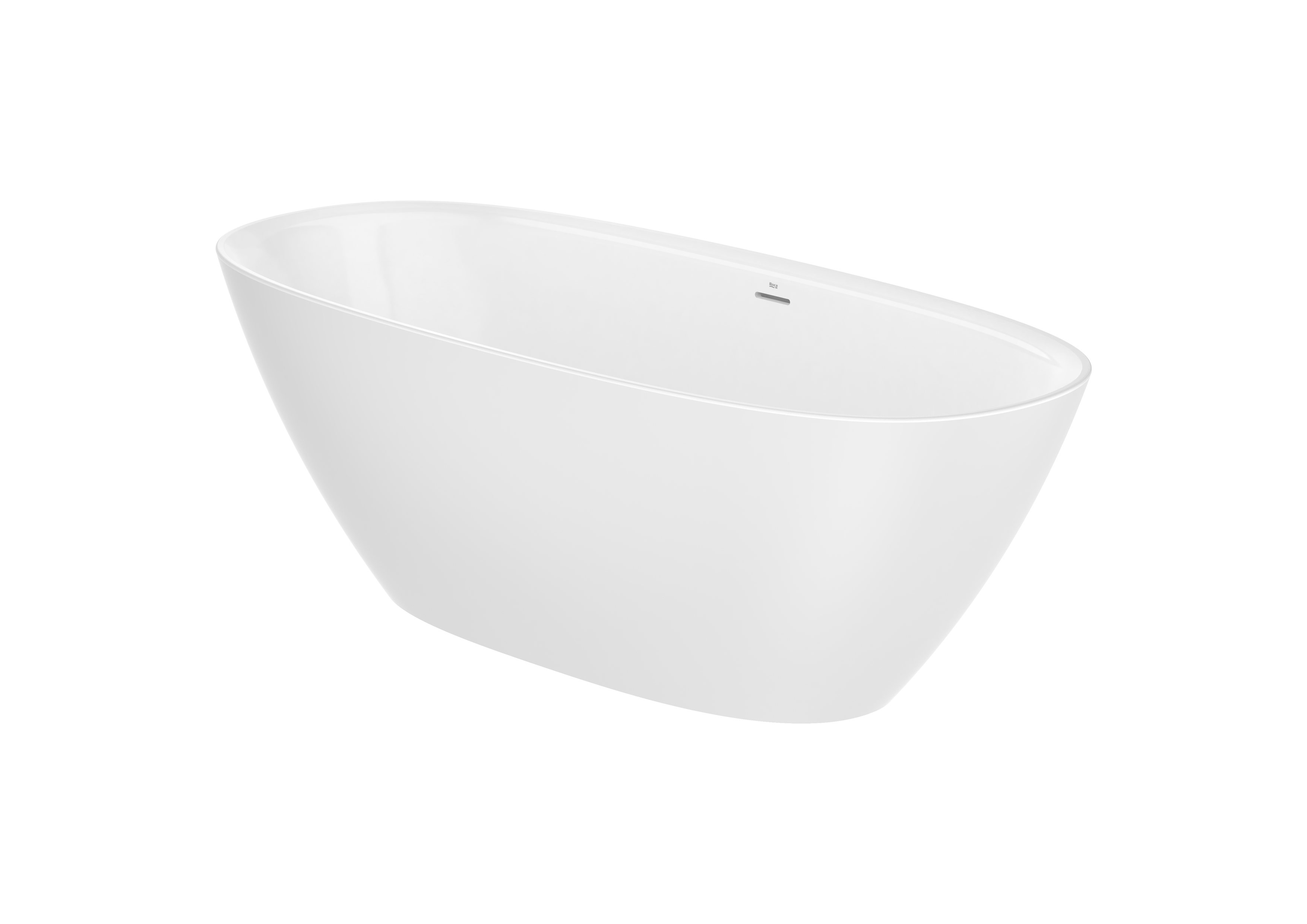 Freestanding STONEX® oval bath with drain - White