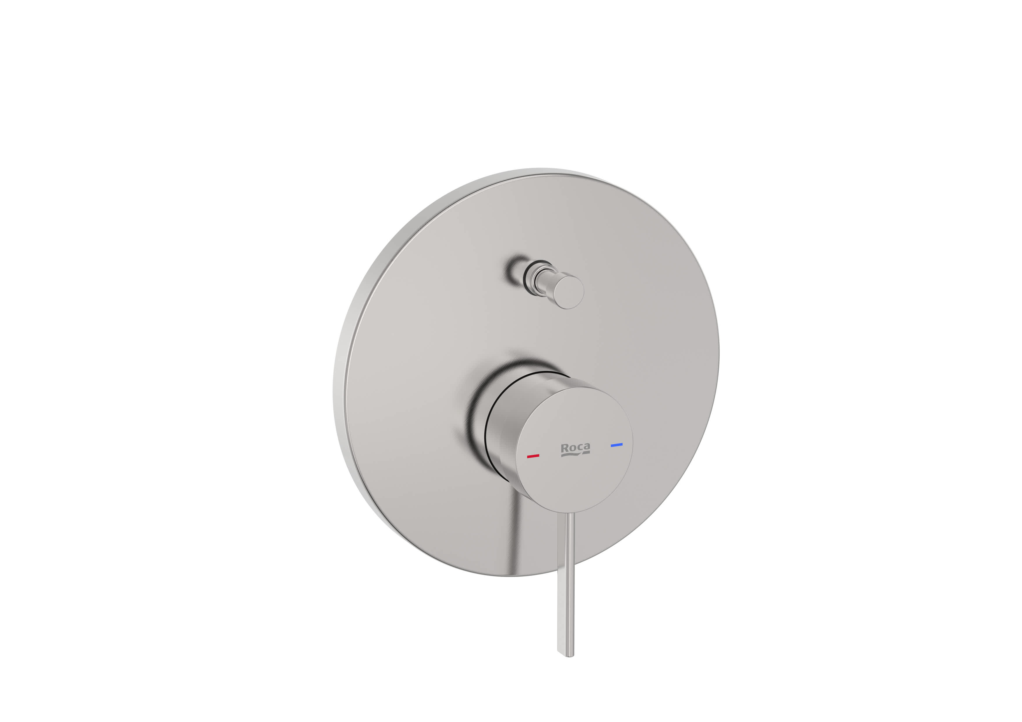 Built-in bath-shower mixer with automatic diverter (2 ways). To be completed with RocaBox A525869403 - Stainless Steel Finish