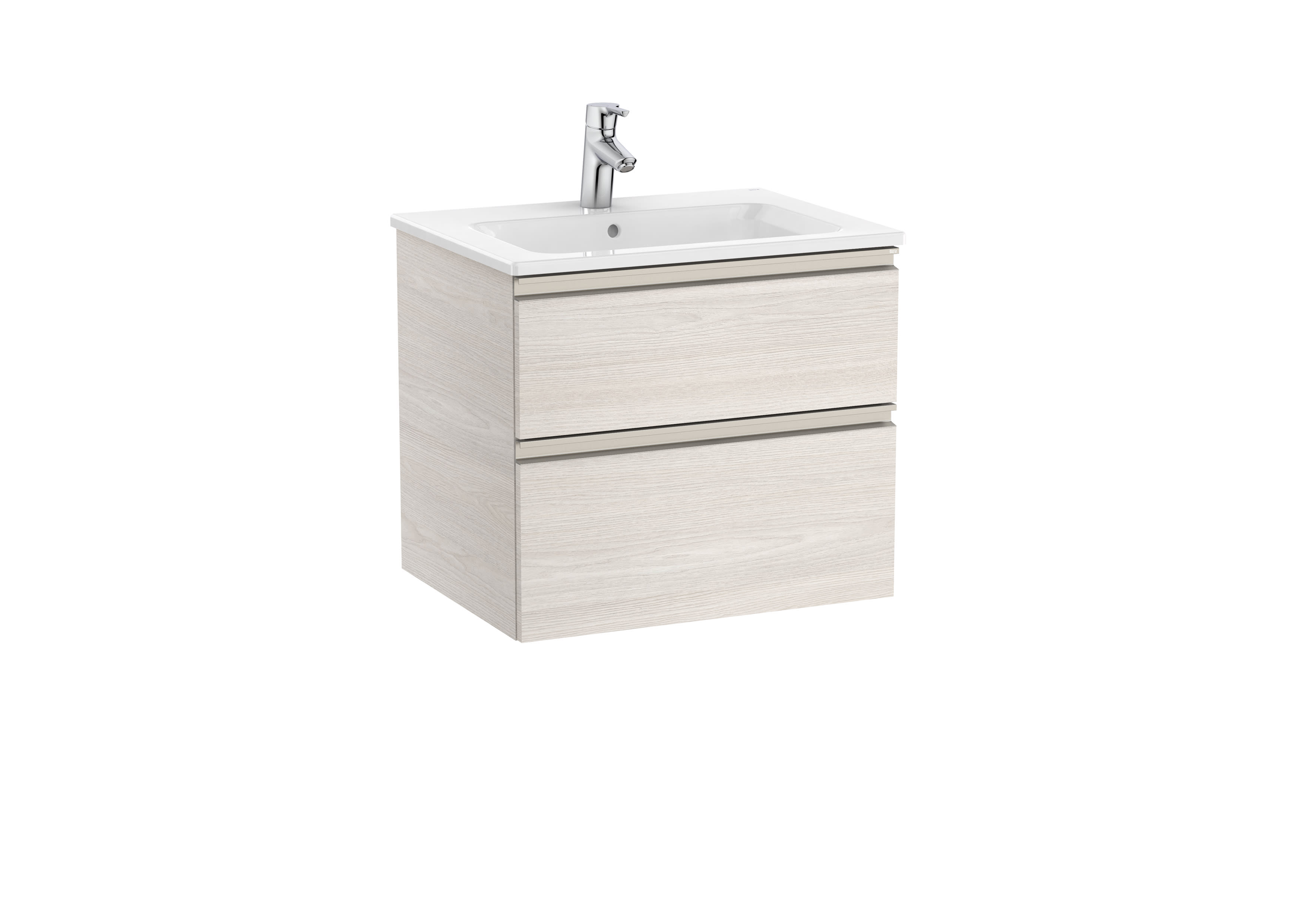 Vanity unit with 2 drawers and basin - Nordic Ash