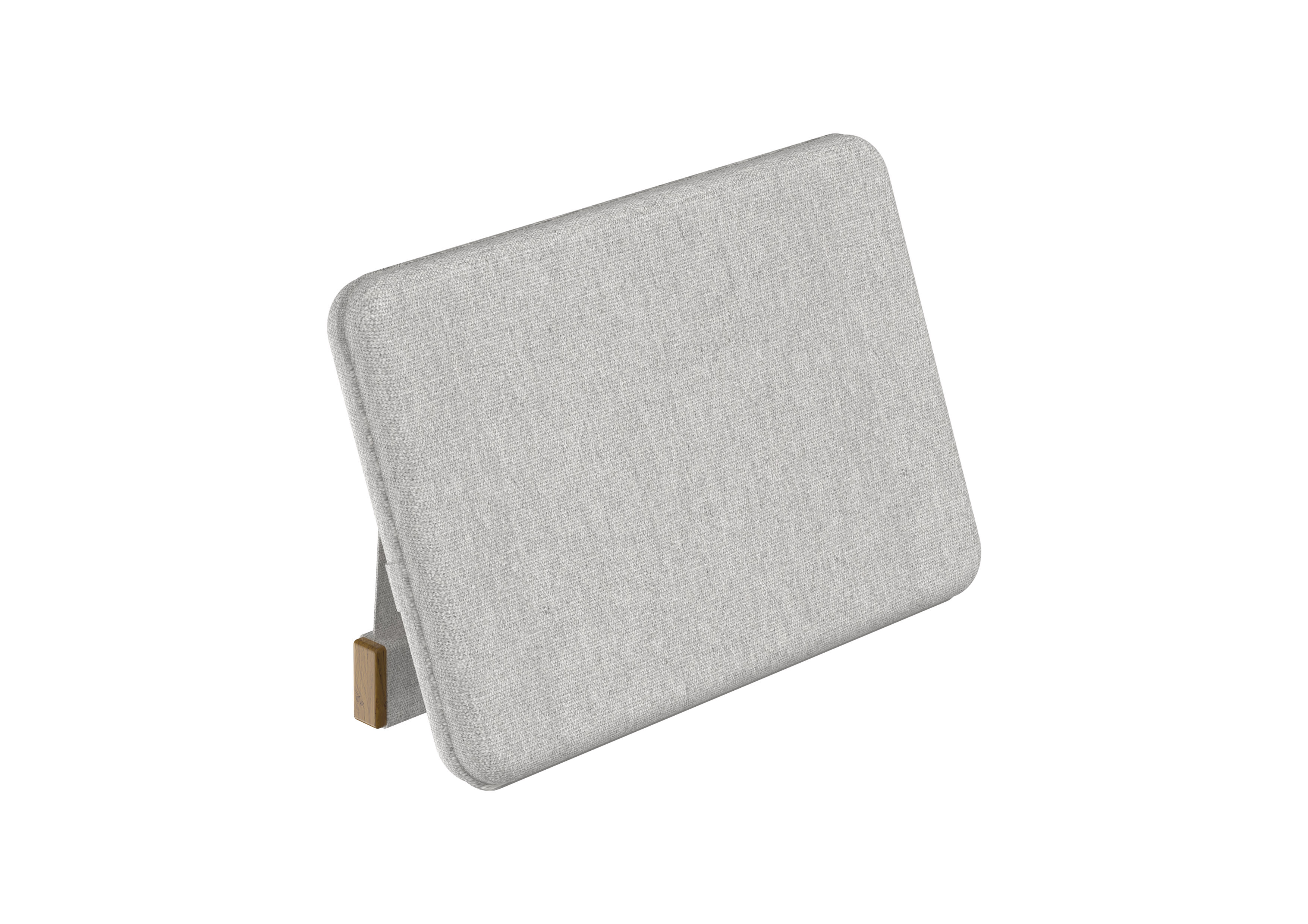 Bath headrest with wood counterweight. (Made of recycled acrylic fabric)