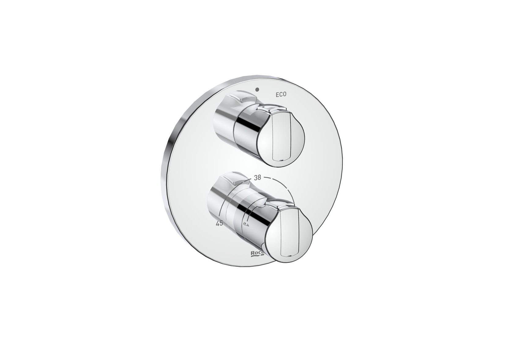 Built-in shower mixer - Chrome