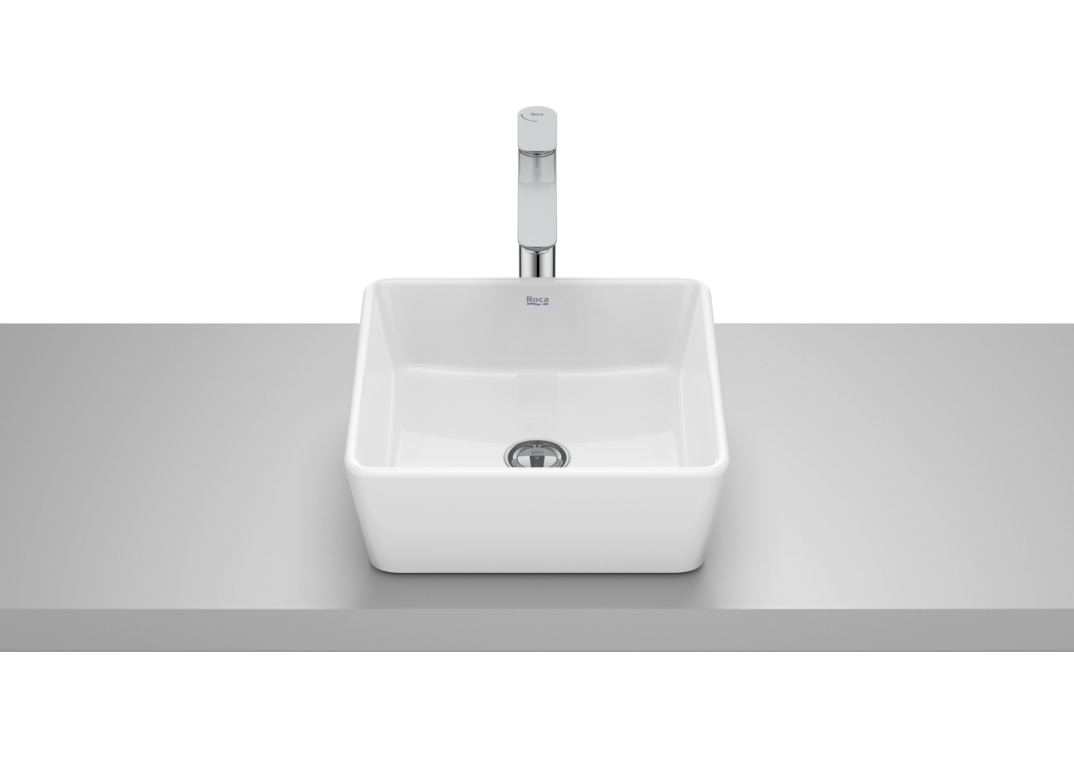 Over Countertop Basin - Square - White