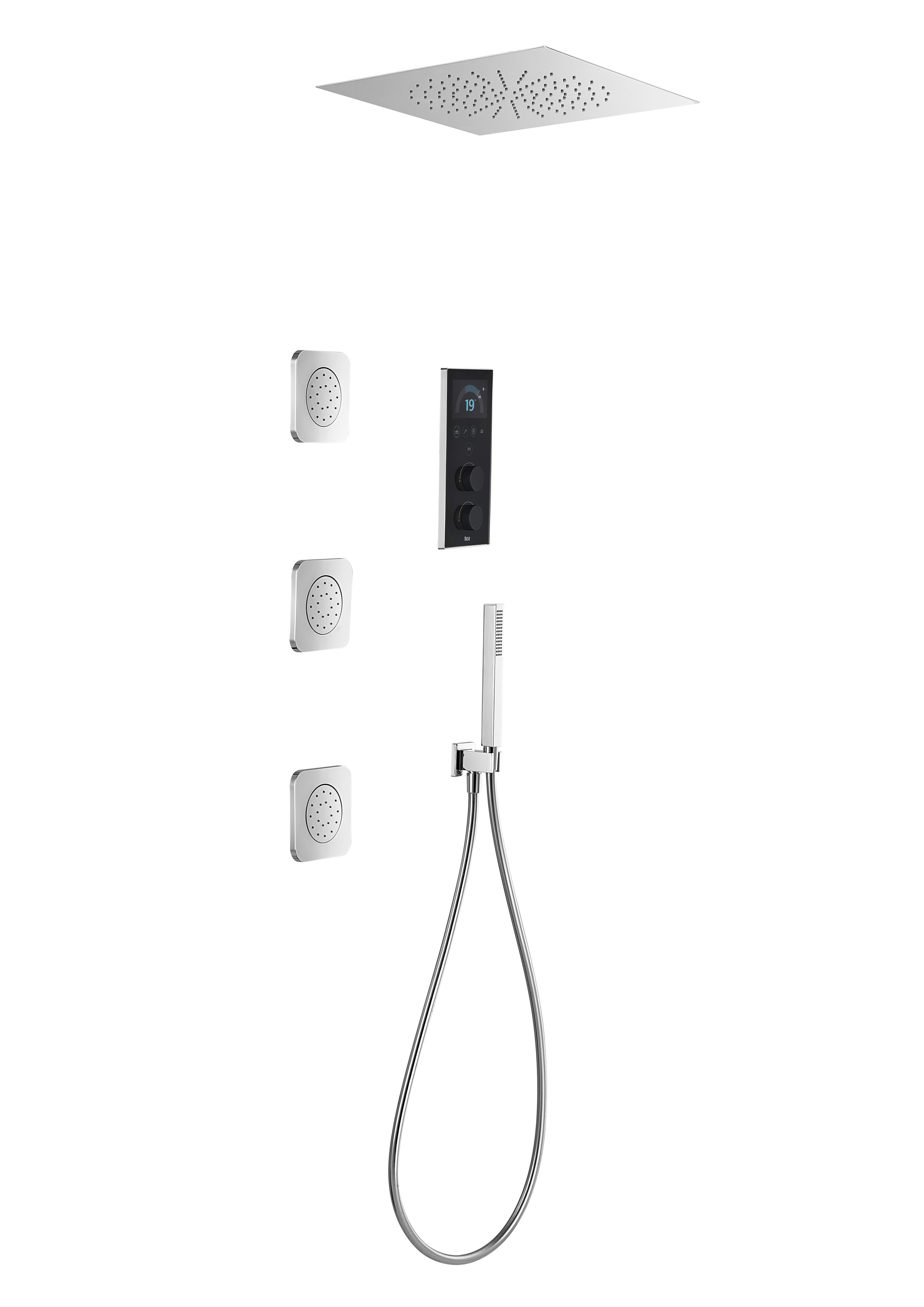 Smart Shower Pack - 3 outlets square design
