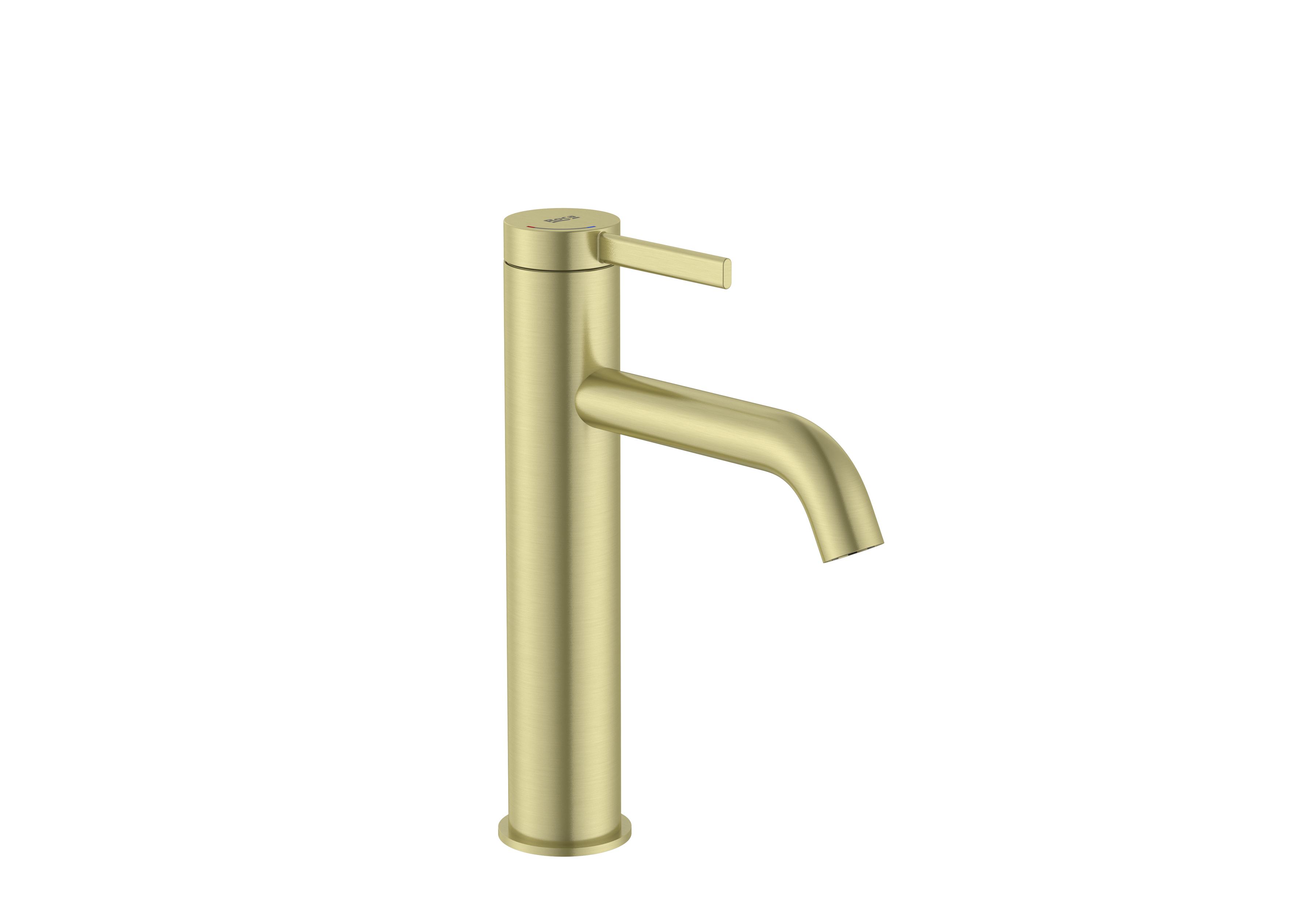 Basin mixer medium height smooth body with click clack waste