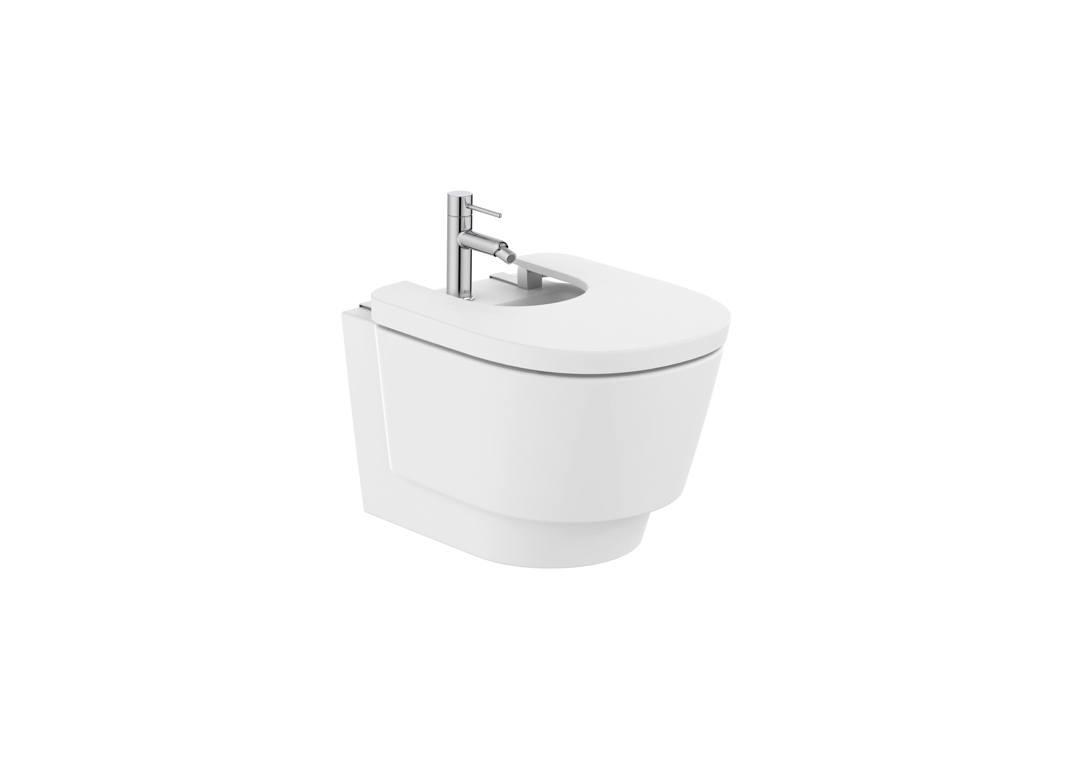 Wall-hung bidet in vitreous china - Matt White