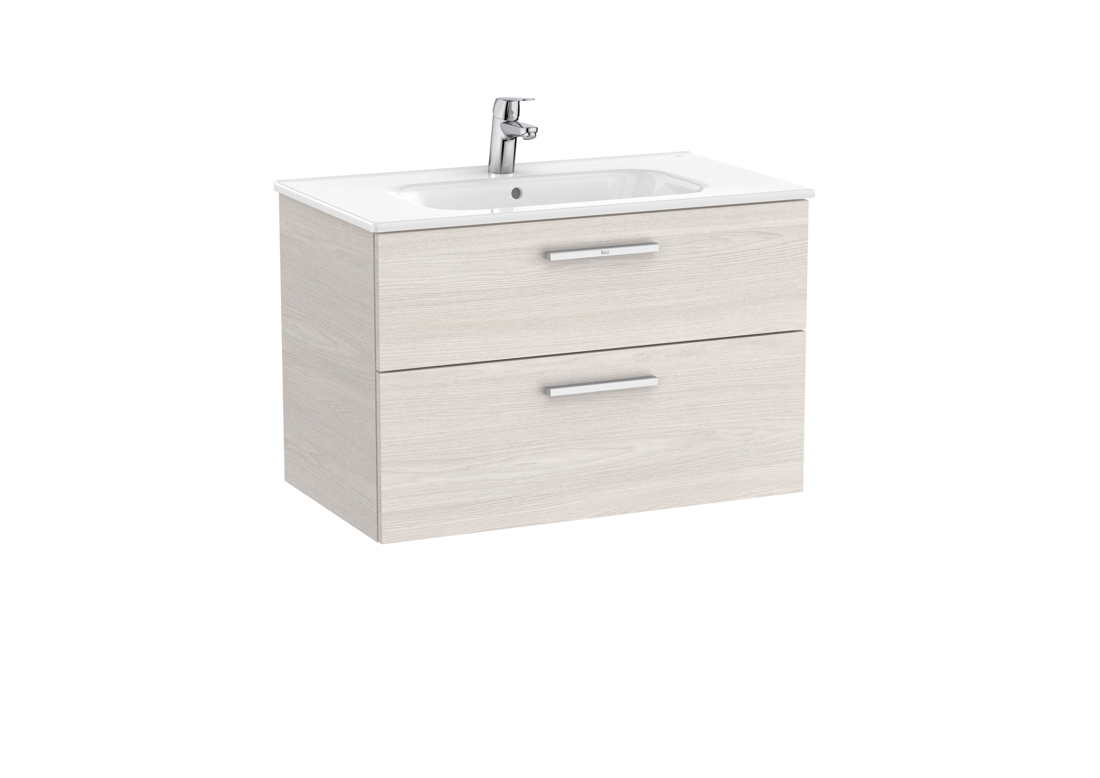 Vanity Unit with 2 drawers and basin - Nordic Ash