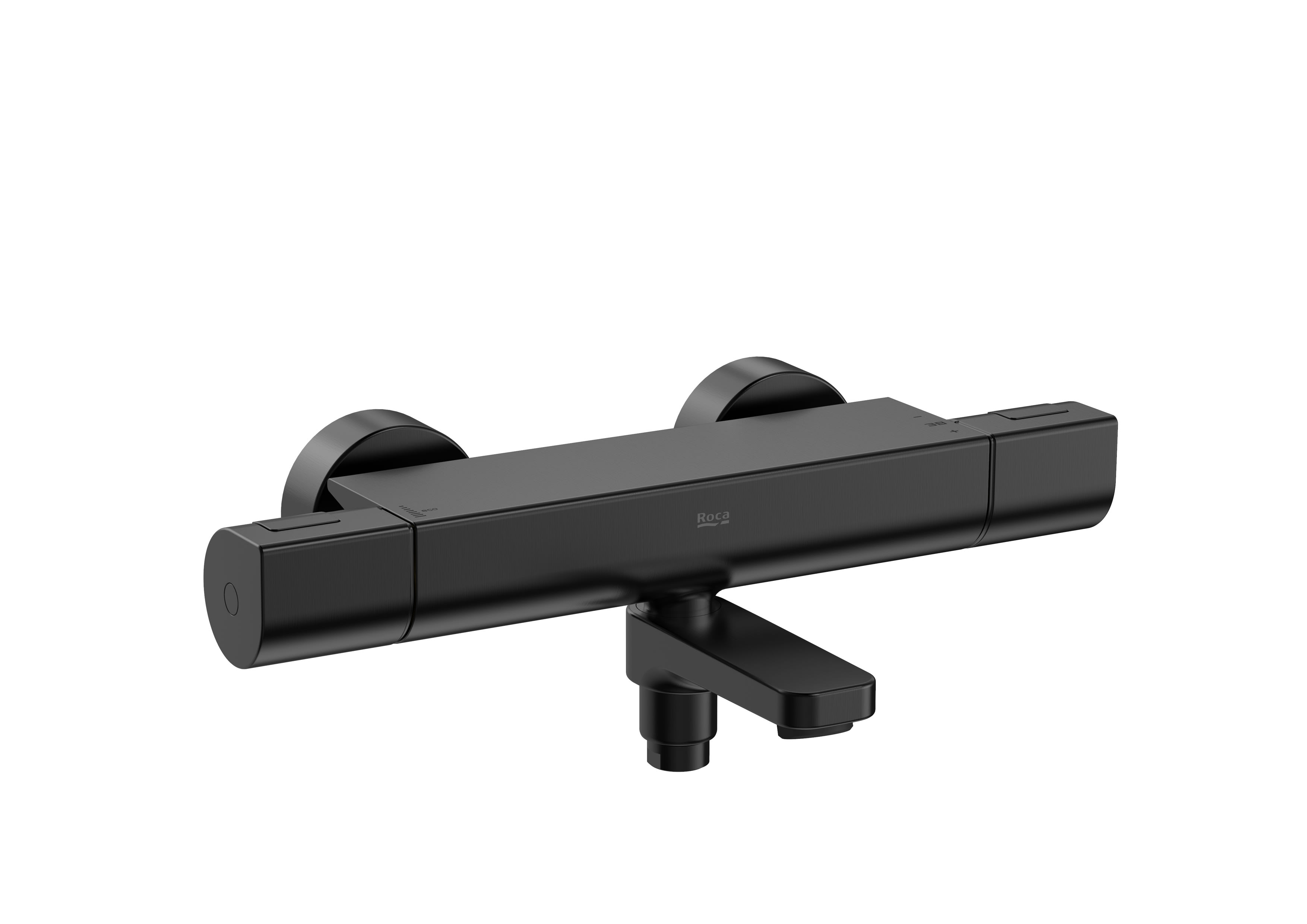 Wall-mounted bath-shower mixer - Brushed Titanium Black