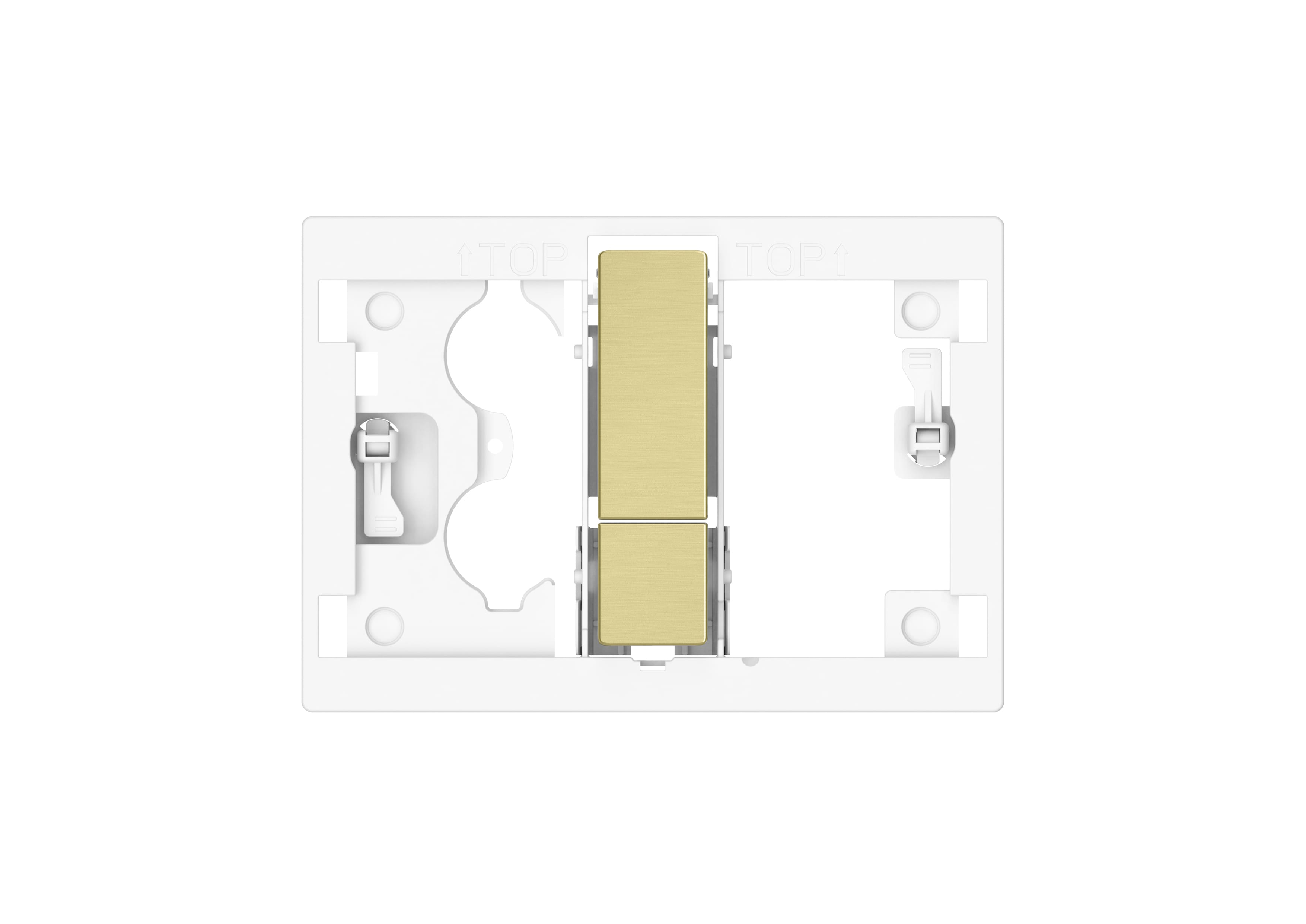 PS4 (DUPLO S) - Dual flush push buttons only. To be combined with PS4 front panel for concealed cistern. Cable technology. No tools required for installation. - Brushed Brass