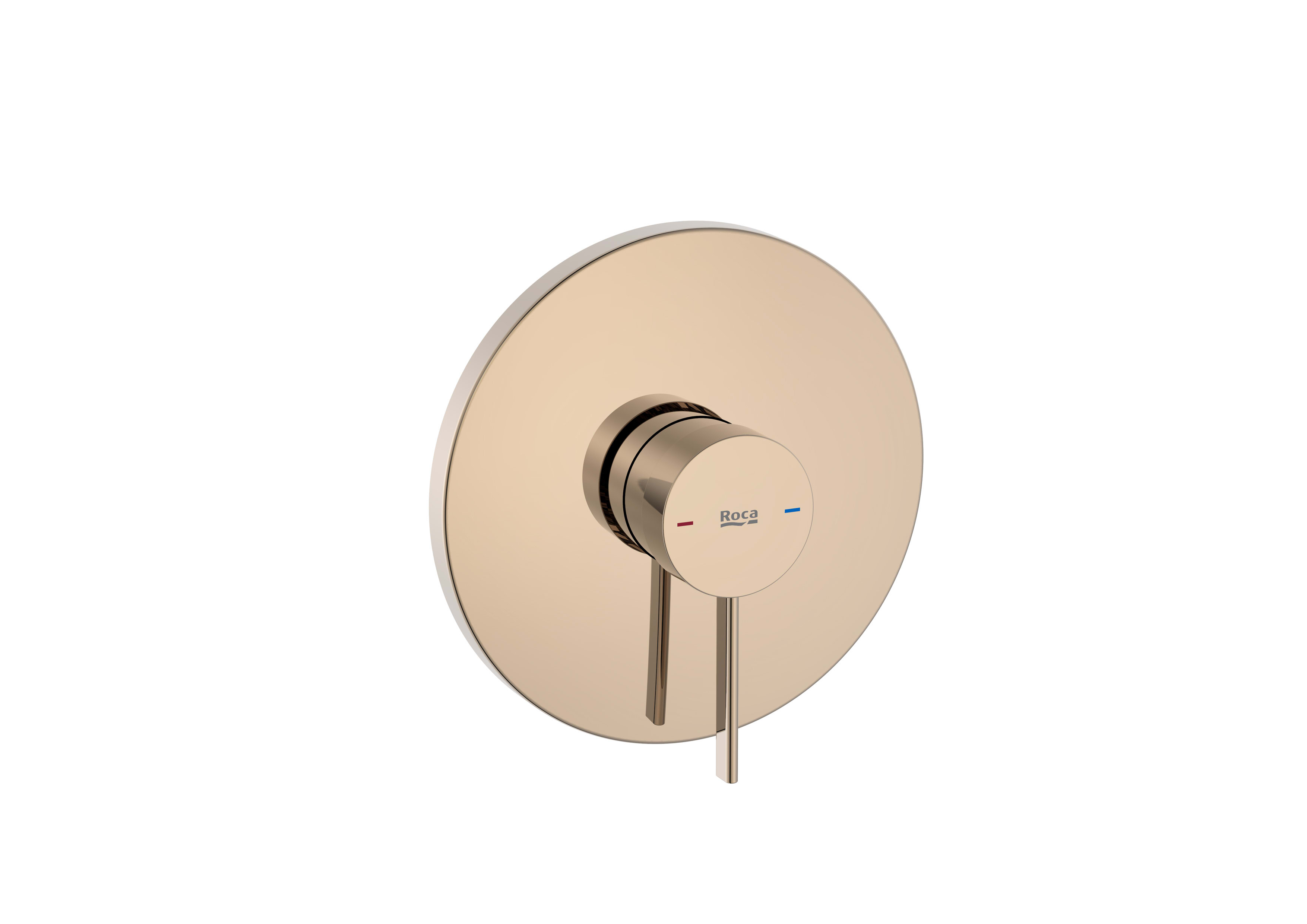 Built-in shower mixer (1 way). To be completed with RocaBox A525869403 - Rose gold