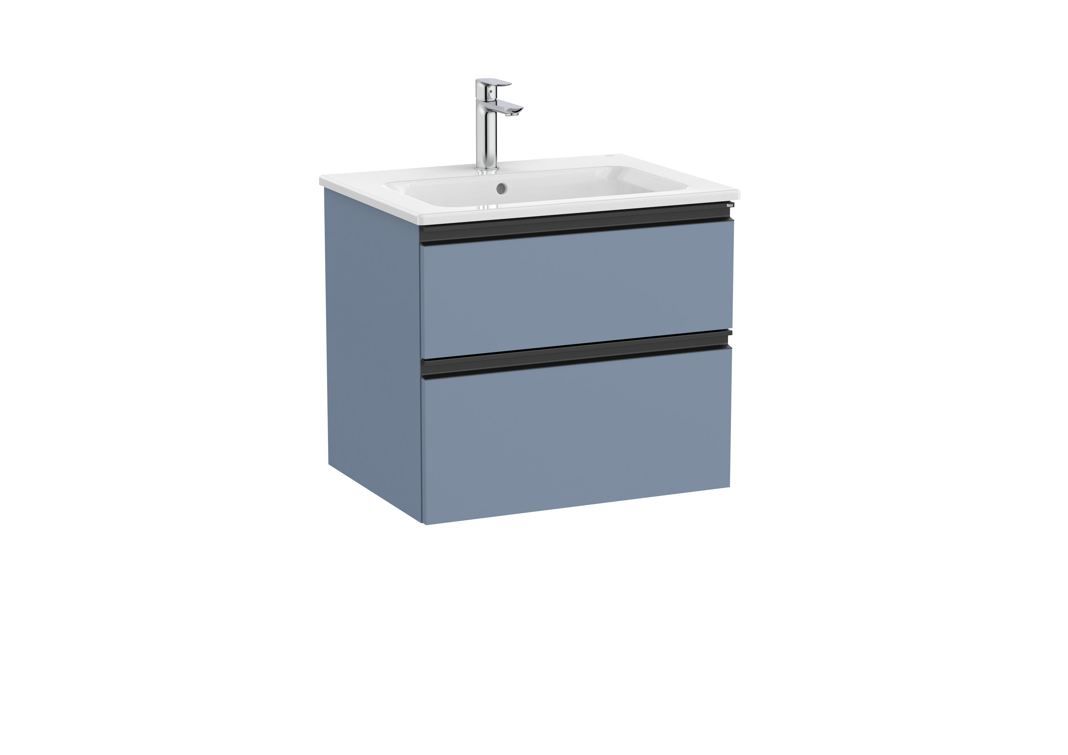 Vanity unit with 2 drawers and basin - Matt Blue