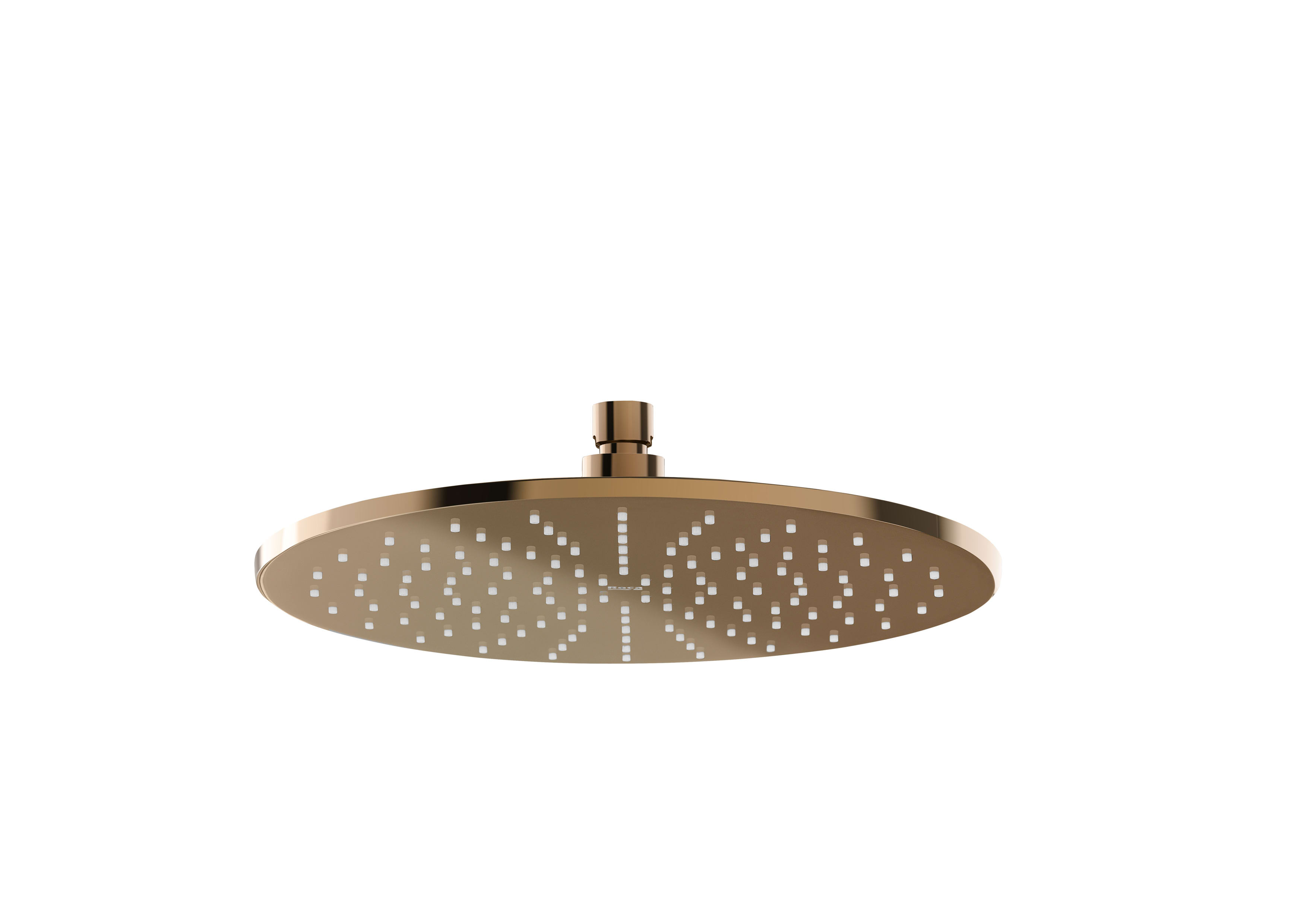Extraslim rain shower head in Titanium Black - Rose gold