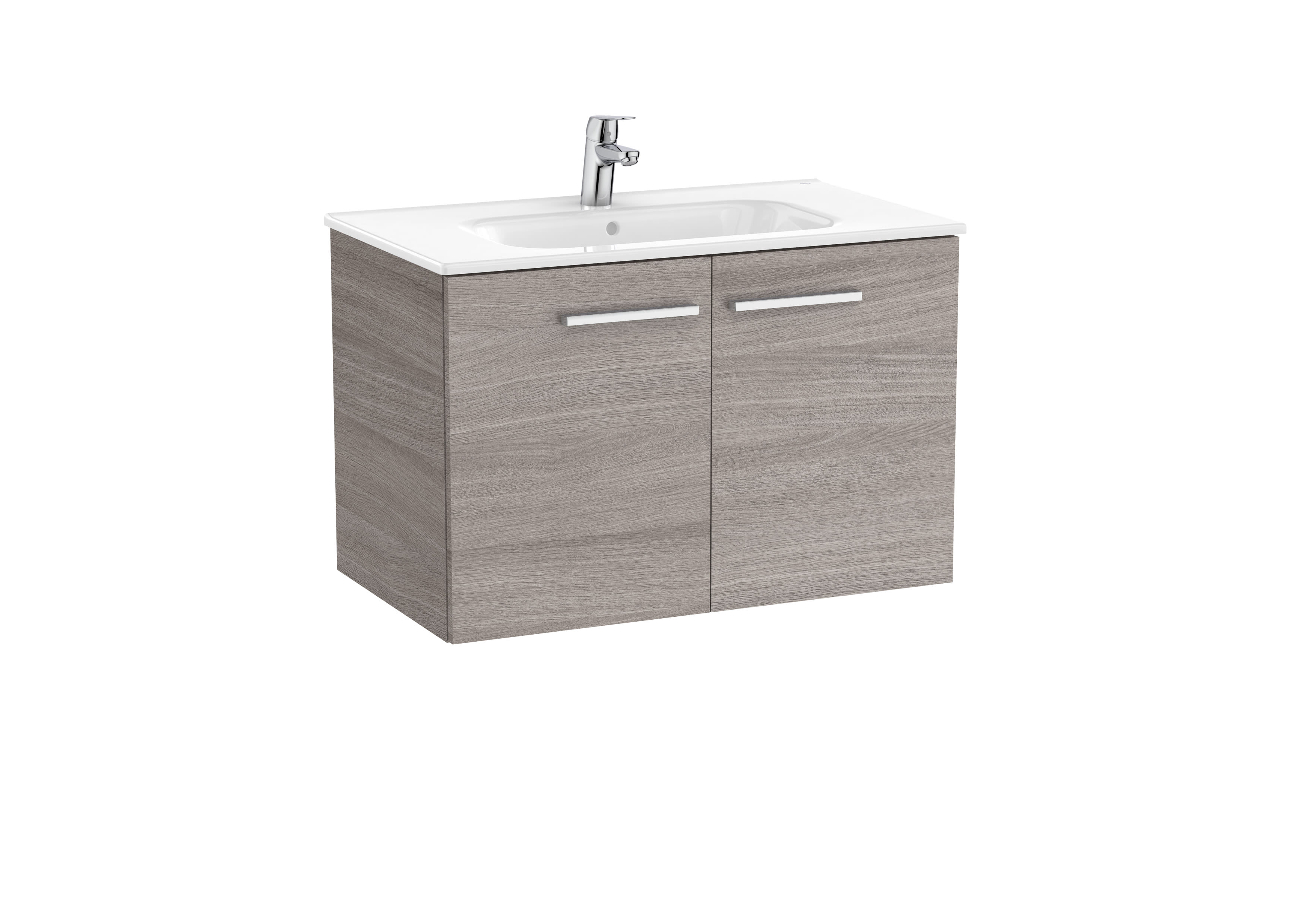 Vanity Unit with 2 doors and basin - City oak